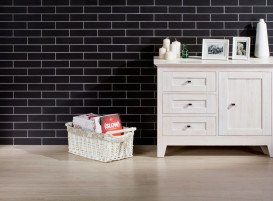 Плитка клинкер настенная Cerrad Nero 24,5x6,5 см 5903263449706