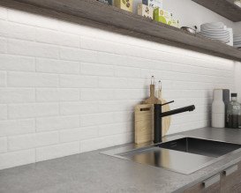 Плитка клінкер Paradyz Scandiano Bianco Elewacja 6,6х24,5 см Z---245X066-1-SCAN.BI---2