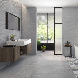 Плитка настенная Saloni B-Stone Outline Ceniza 75х25 см 197905