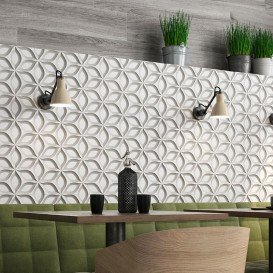 Плитка настенная Saloni Decor Action Petalos Crema 90х30 см 209002