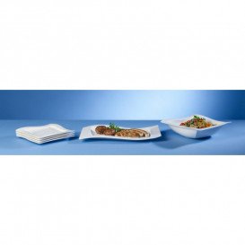 Плоская квадратная тарелка Villeroy & Boch NewWave 27х27 см премиум фарфор белый 10-2525-2619