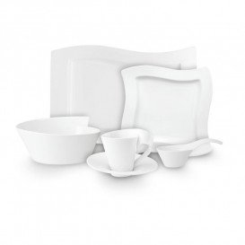 Плоская квадратная тарелка Villeroy & Boch NewWave 27х27 см премиум фарфор белый 10-2525-2619