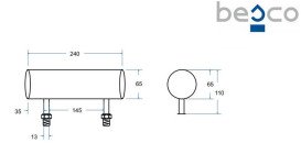 Подголовник для ванны Besco Ambition полиуретан белый ZWA