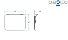 Підголовник для ванни Besco Classic поліуретан білий ZWC