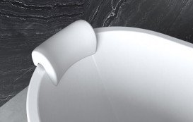 Подголовник для ванны Besco Milo полиуретан белый ZWML