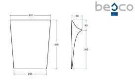 Подголовник для ванны Besco Talia полиуретан белый ZWT