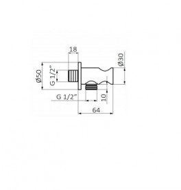 Підключення для душового шланга GRB Hydro Black з власником чорний 05006602