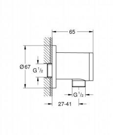 Подключение для душевого шланга Grohe Tempesta хром 28671001