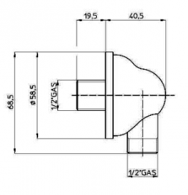 Подсоединение душевого шланга Bossini Bos бронза V000140022031