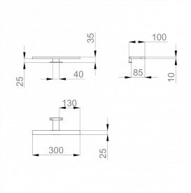 Подсветка для зеркального шкафа Sanwerk Led Smart 30 см алюминий черный матовый LV0000111