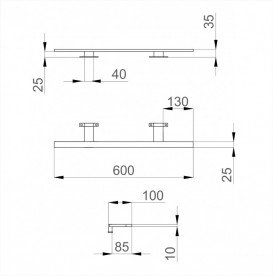 Подсветка для зеркального шкафа Sanwerk Led Smart 60 см алюминий хром LV0000114
