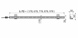 Підсвічування жолоби AlcaPlast APZ5 AlcaLight 650 мм веселка AEZ124-650
