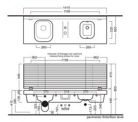 Підвісна система з вбудованим унітазом зліва і біде Hatria G-Full 50х141.5 см санфарфор білий YXJT01
