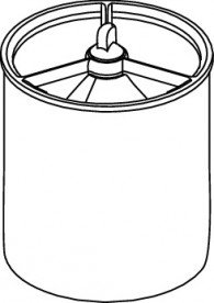 Погружной стакан з мембраною для сифона 650000 Tece TECEdrainline пластик чорний 660016
