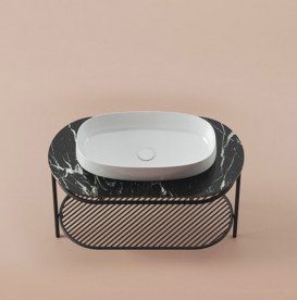 Полиця для консолі ArtCeram Flair 4.0 метал чорний матовий TFA013 17