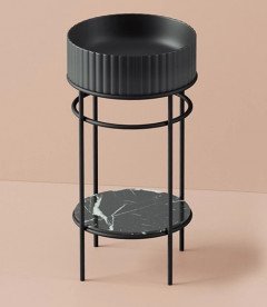 Полиця для консолі ArtCeram Vogue кераміка nero marquinia TFA012 90