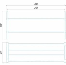 Полка для обуви электрическая Deffi 500x850 правое подключение белый C.PV.50.85.E.W.R.5