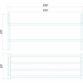 Полка для обуви электрическая Deffi 500x1050 правое подключение черный C.PV.50.105.E.B.R.5