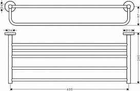 Полка для полотенец Hansgrohe Logis хром 41720000