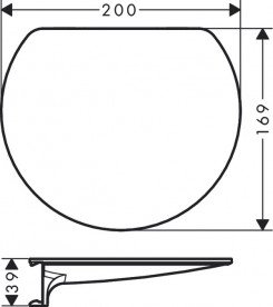 Полка для штанги Hansgrohe WallStoris пластик черный матовый 27915670