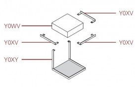 Полку для ванної додаткова керамічна Hatria AREA 35х35 см біла Y0WV01