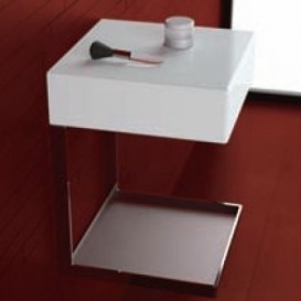 Полку для ванної додаткова керамічна Hatria AREA 35х35 см біла Y0WV01