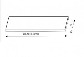 Полка для ванной Marsan 60х35 см акриловый камень Marsan60х35