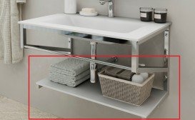 Полка для ванной Marsan 60х35 см акриловый камень Marsan60х35