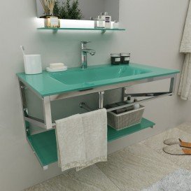 Полиця для ванної Marsan 60х35 см скло м'ята Marsan60х35mint