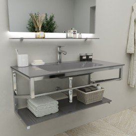 Полка для ванной Marsan 60х35 см стекло бисмарк Marsan60х35bismarck