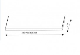 Полиця для ванної Marsan 70х35 см акриловий камінь Marsan70х35