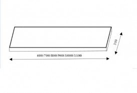 Полка для ванной Marsan 70х35 см стекло кармин Marsan70х35carmine