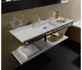 Полиця керамічна Laufen Palace 120х38 см підрізана з правого боку білий H8704340007101