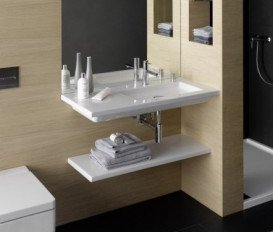 Полиця керамічна Laufen Palace 90х38 см підрізана з обох боків білий H8704330007121