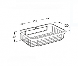 Полка-мильниця для ванни Roca Hotels 2.0 настінна хром A816403001