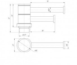 Полку поворотна для сушки для рушників Mario L70 / 50 хром 4820111352401