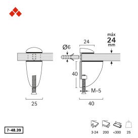 Полкотримач Sanwerk Rei NGM чорний матовий ZC0000169