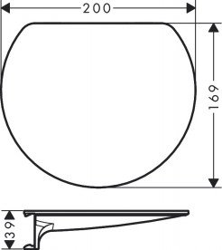 Полочка для душа Hansgrohe WallStoris Planet Edition 200 мм пластик песочный 28917210