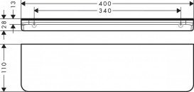 Полочка для ванной Axor Universal Circular металл черный матовый 42844670