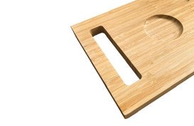 Полочка для ванной Besco Coma 85х22 см бамбуковое дерево PW-CO-85