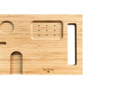 Полиця для ванної Besco Coma 85х22 см бамбуковве дерево PW-CO-85