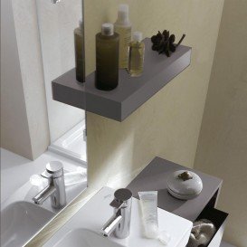 Поличка для ванної Geberit iCon 37 см ДСП платиновий/високоглянцеве покриття 840339000