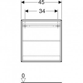 Полочка для ванной Geberit iCon 45x46,7x13,2 см ДСП дуб 502.323.JH.1