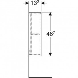 Полиця для ванної Geberit iCon 45x46,7x13,2 см ДСП горіх гікорі 502.323.JR.1