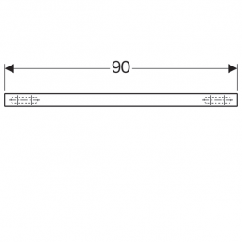 Полочка для ванной Geberit iCon 90 см ДСП платиновый/высокоглянцевое покрытие 840992000