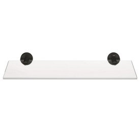 Полиця для ванної Grohe QuickFix Start 53 см чорний матовий/прозоре скло 412022430