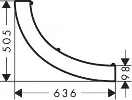 Полиця для ванної Hansgrohe Axor Suite Basins & Bathtub метал шліфована бронза 42006140