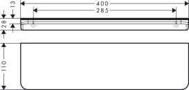 Полочка для ванной Hansgrohe Axor Universal Circular 400 мм металл матовый черный хром 42844340