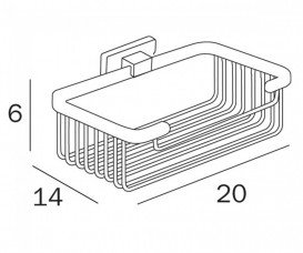 Полочка для ванной Inda Lea 20х14 см хром A18510 CR