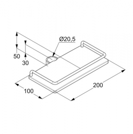 Полочка для ванной Kludi Cockpit 20 см белый 6410110-00